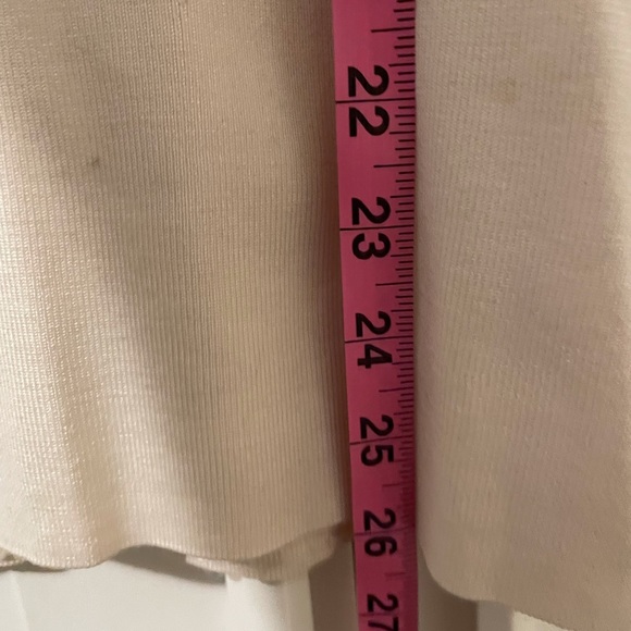 NWT Kate Hill beaded front silk tank top Ecru size 3X - Picture 8 of 9